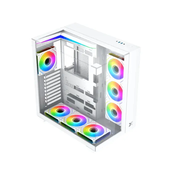Carcasă Xigmatek ATX - Aqua V Arctic (H23A) - 7 ventilatoare ARGB - image 1