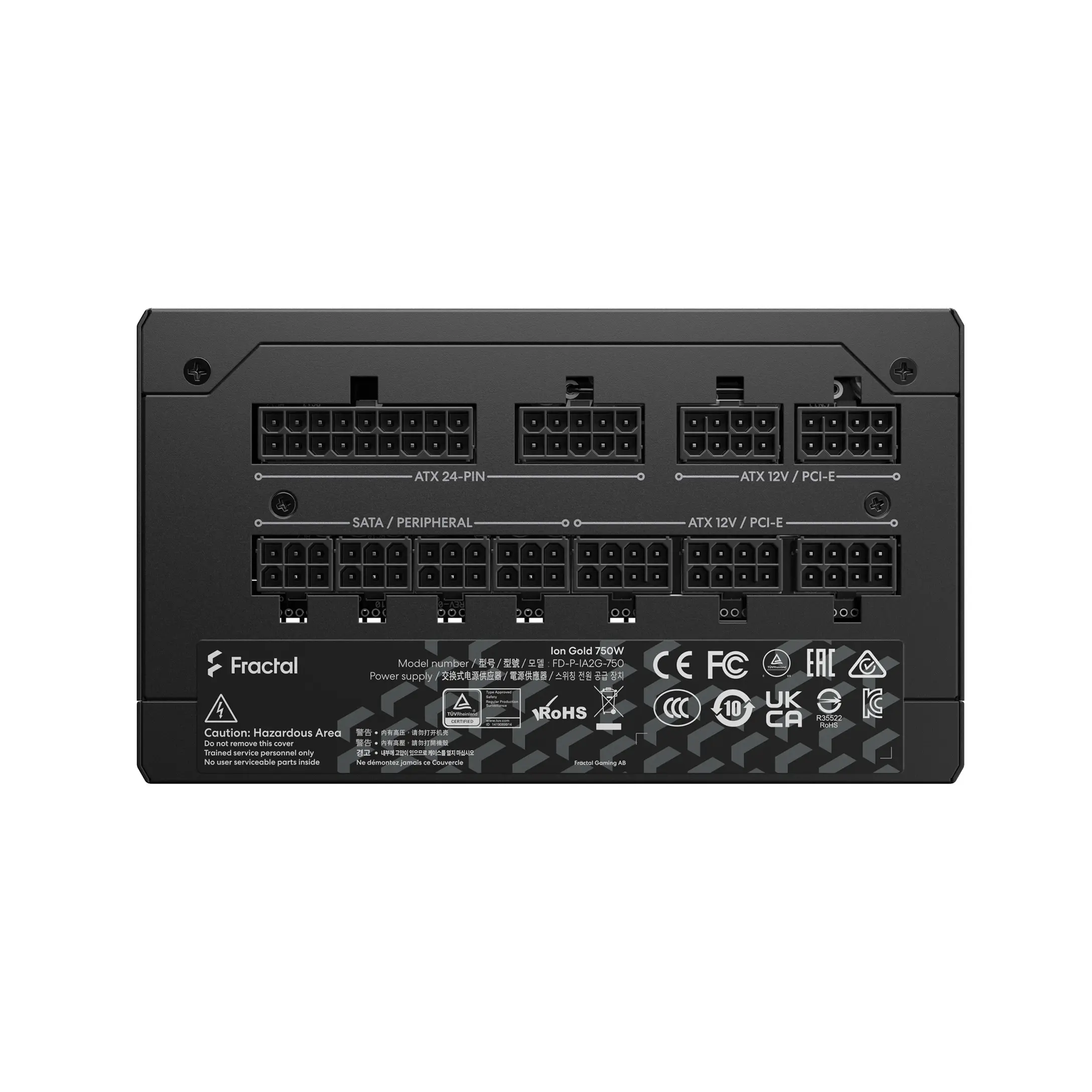 Захранване, FRACTAL DESIGN PSU FD ION 3 GOLD 750 BLACK - image 3