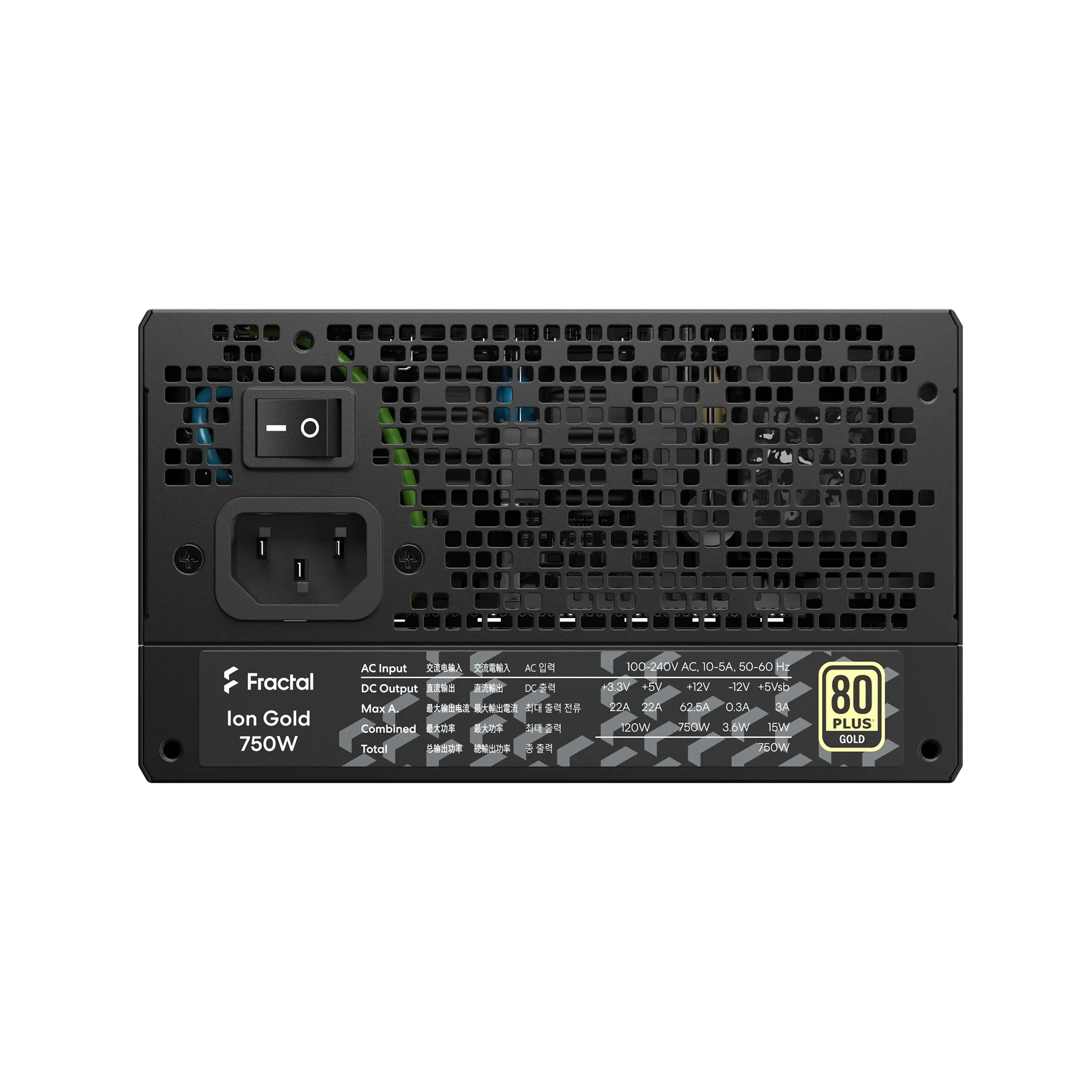 Захранване, FRACTAL DESIGN PSU FD ION 3 GOLD 750 BLACK - image 4