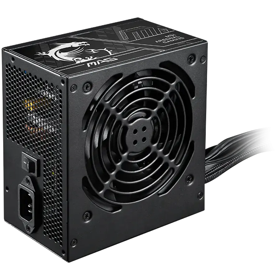 MSI MAG A650BN PCIE5 II, 650W, 80 Plus Bronze, 120mm Low Noise Fan, Protections: OVP/OCP/SCP/OPP/UVP, Dimensions: 150mmx140mmx86mm, 5Y Warranty - image 1