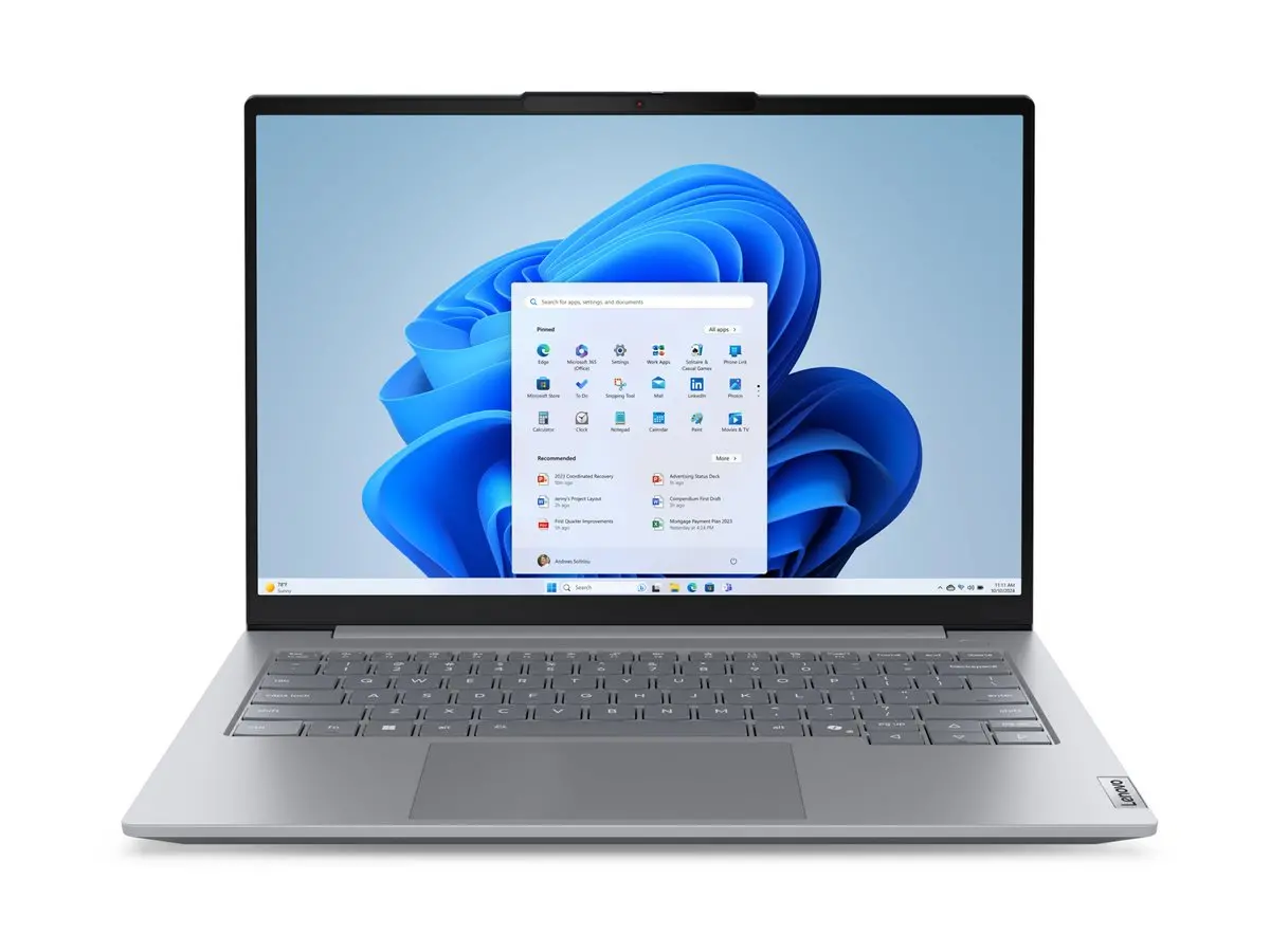 Лаптоп, Lenovo ThinkBook 14 G8 IntelCore Ultra 5 135H, 14C (up to 4.6GHz, 18MB), 16GB DDR5-5600, 1TB SSD, 14" WUXGA (1920x1200) IPS AG, Intel Arc Graphics, 1080p&IR Cam, Backlit KB, 3 cell, WLAN, BT, FPR, DOS, 3Y Onsite - image 1
