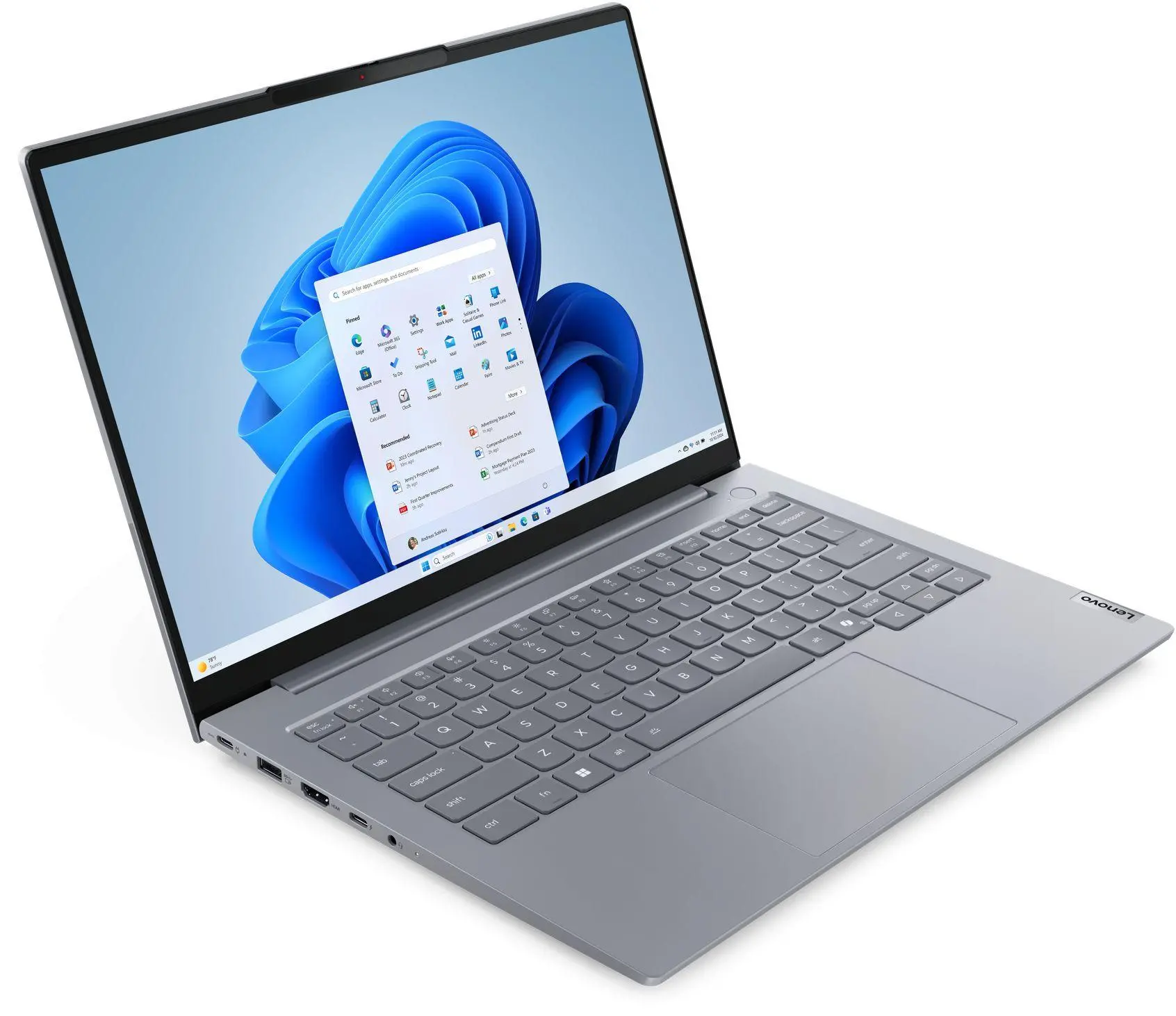 Laptop, Lenovo ThinkBook 14 G8 IntelCore Ultra 5 135H, 14C (până la 4.6GHz, 18MB), 16GB DDR5-5600, 1TB SSD, 14" WUXGA (1920x1200) IPS AG, Intel Arc - image 2