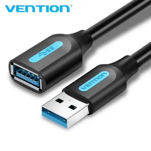 Vention Кабел USB 3.0 Extension AM / AF - 5.0M Black - CBHBJ Vention Кабел USB 3.0 Extension AM / AF - 5.0M Black - CBHBJ