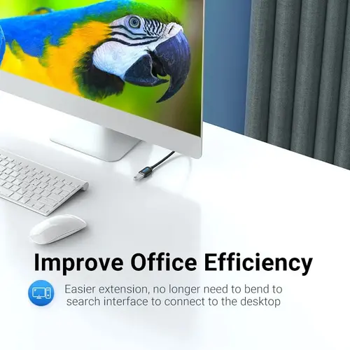 Vention Кабел USB 3.0  Extension AM / AF - 0.5M Black - CBHBD - image 4