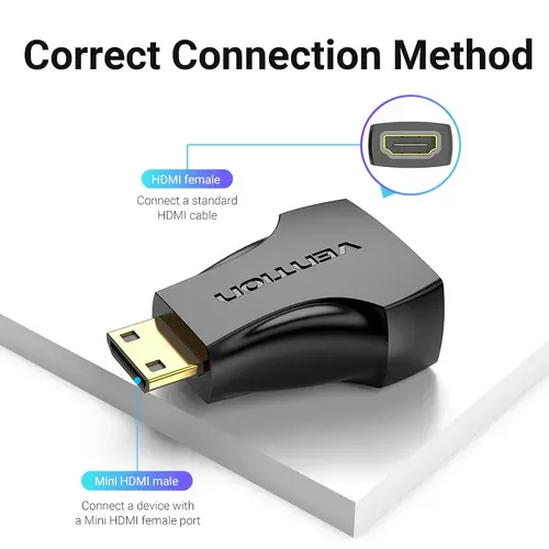 Vention Адаптер Adapter Mini HDMI M / HDMI F - AISB0 - image 4