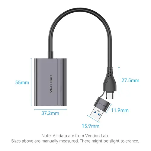 Vention адаптер Adapter USB-C/A to HDMI F - ACYHB - image 13