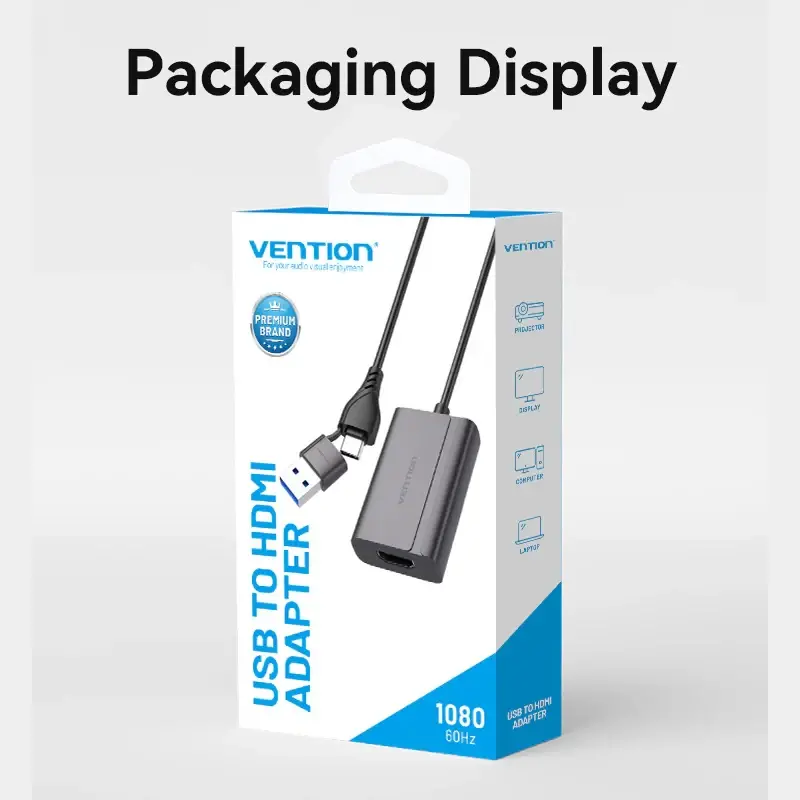 Vention адаптер Adapter USB-C/A to HDMI F - ACYHB - image 14