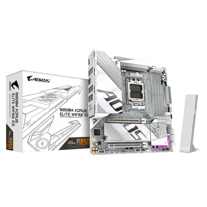 Дънна платка, GIGABYTE GB B850M AORUS ELITE WF6E ICE - image 4