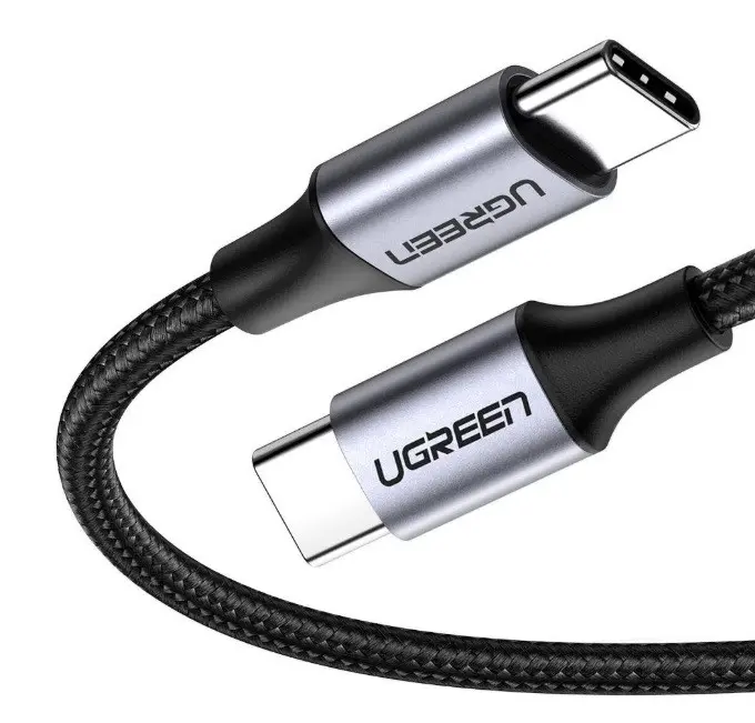 ΠΛΕΚΤΟ ΚΑΛΩΔΙΟ ΦΟΡΤΙΣΗΣ 1Μ USB-C/USB-C 3A 60W UGREEN - ΓΚΡΙ