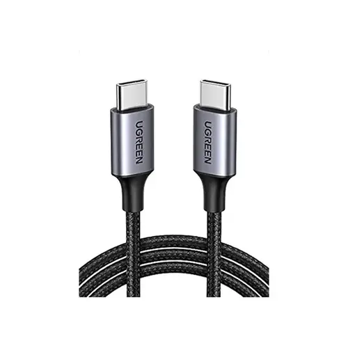 ПЛЕТЕН КАБЕЛ ЗА ЗАРЕЖДАНЕ 1М USB-C/USB-C 3А 60W UGREEN - СИВ - image 1