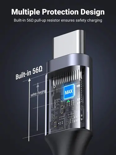 ПЛЕТЕН КАБЕЛ ЗА ЗАРЕЖДАНЕ 1М USB-C/USB-C 3А 60W UGREEN - СИВ - image 3