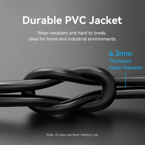 Vention Кабел LAN SFTP Cat.8 Patch Cable - 5.0M Black 40Gbps - IKABJ - image 9