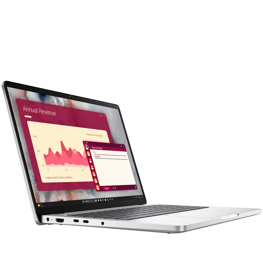 Dell Pro 14 (PC14250), Intel Core Ultra 7 255U(12C, 14T, 12MB, up to 5.2GHz), 14.0" FHD+(1920x1200) Non-Touch, 16GB(1x16GB) DDR5, 512GB M.2 SSD, Integrated Graphics, WiFi+BT, IR Cam+Mic, BG Backlit KBD, Ubuntu, 3Y Basic Onsite - image 1