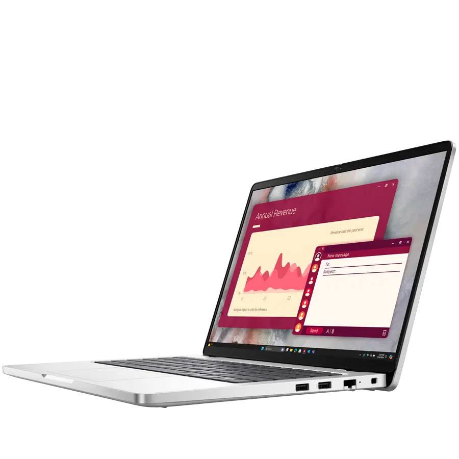 Dell Pro 14 (PC14250), Intel Core Ultra 7 255U(12C, 14T, 12MB, up to 5.2GHz), 14.0" FHD+(1920x1200) Non-Touch, 16GB(1x16GB) DDR5, 512GB M.2 SSD, Integrated Graphics, WiFi+BT, IR Cam+Mic, BG Backlit KBD, Ubuntu, 3Y Basic Onsite - image 2