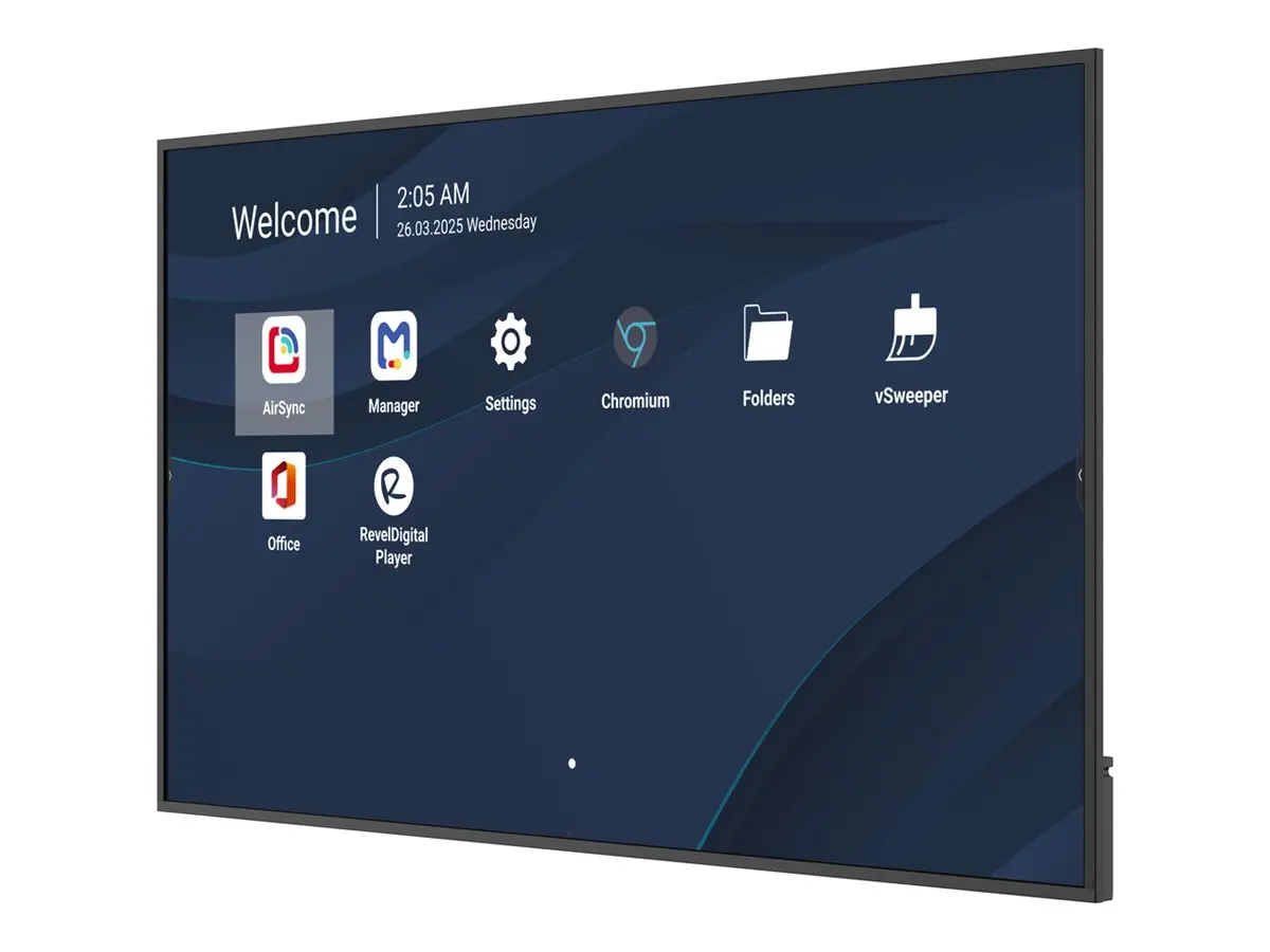 VIEWSONIC ViewBoard LED large format display 75inch 3840x2160 500 nits Android 14 24/7 USB-C 4/32GB 2x10W speakers landscape - image 1