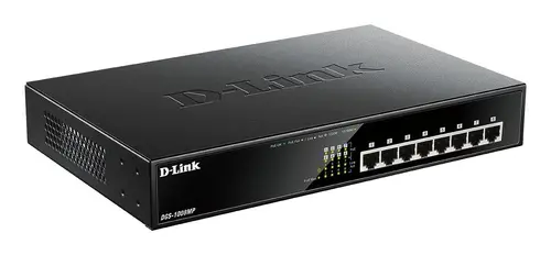 Switch, D-Link 8-Port Desktop Gigabit PoE+ Switch - 2