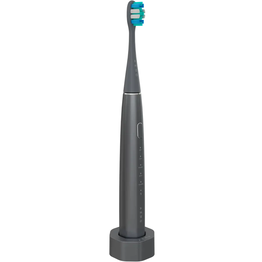 Wireless Tooth Brush, Grey, 3 Brush Heads, 1400mAh, Function: Soft, Clean, Massage, White, Sweep - image 2