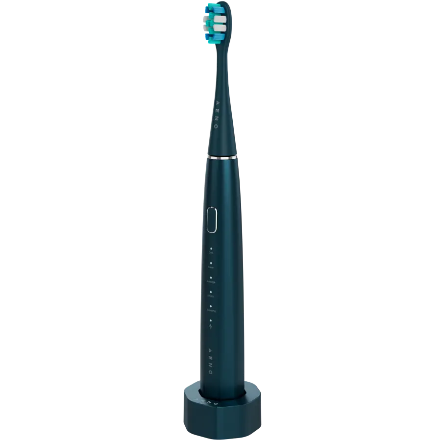 Wireless Tooth Brush, Navy Blue, 3 Brush Heads, 1400mAh, Function: Soft, Clean, Massage, White, Sweep