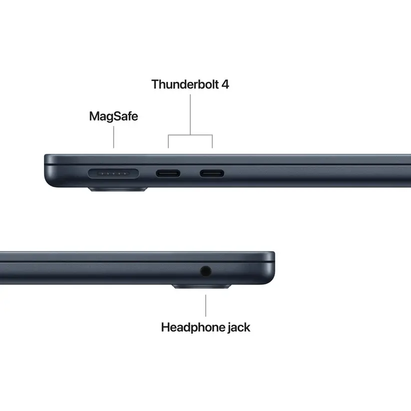 Лаптоп, Apple MacBook Air 13.6: Apple M5 chip with 10-core CPU and 10-core GPU, 24GB, 1TB SSD - Midnight - image 3