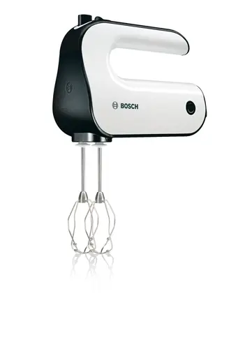 Миксер, Bosch MFQ4020, Hand mixer, Styline, 450 W, with innovative FineCreamer stirrers, blender attachment, 5 speed settings, additional pulse/turbo setting, White -black - image 1