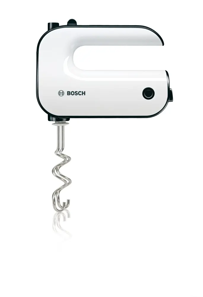 Миксер, Bosch MFQ4020, Hand mixer, Styline, 450 W, with innovative FineCreamer stirrers, blender attachment, 5 speed settings, additional pulse/turbo setting, White -black - image 2