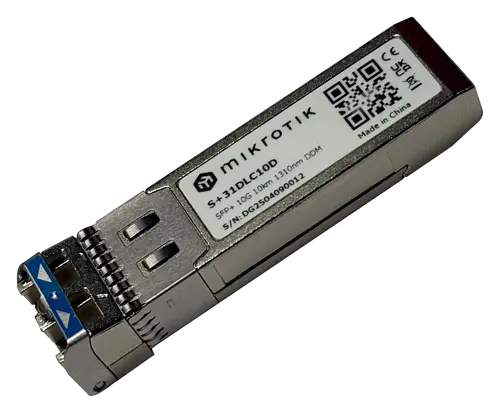 Оптичен модул MikroTik S+31DLC10D, SFP/SFP+, 1/10, SM, 10km