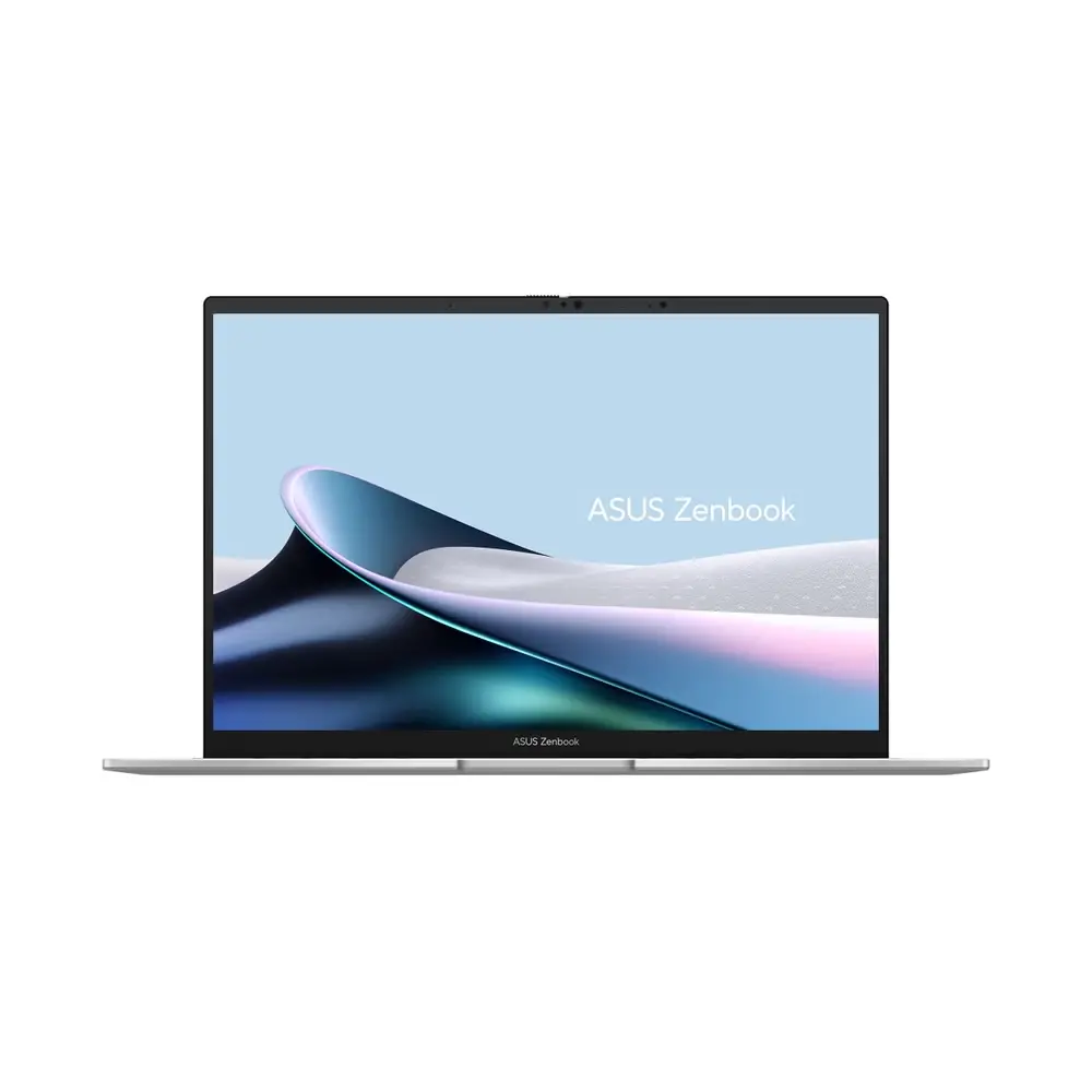 Лаптоп, Asus Zenbook UX3405CA-ST1109NA, Intel Ultra 9 285H 2.9 GHz (24MB Cache, up to 5.4 GHz, 16 cores, 16 Threads), 14.0 OLED WQXGA+(WQ+) 2880X1800 16:10 Bend+500nits Glare , 120 Hz, LPDDR5X 32GB ( on board ),1TB  SSD G4, No OS , Foggy Silver, no adapter - image 1