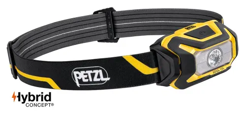 Челник PETZL ARIA 1R 2026, 475 Лумена, Черен/Жълт