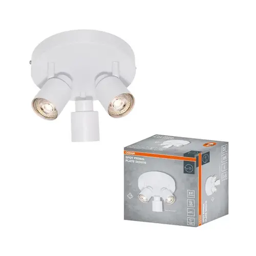 LED ОСВЕТИТЕЛНО ТЯЛО SPOT PRIMAL WHITE 3XGU10 PLATE LEDVANCE - WHITE LED ОСВЕТИТЕЛНО ТЯЛО SPOT PRIMAL WHITE 3XGU10 PLATE LEDVANCE - WHITE