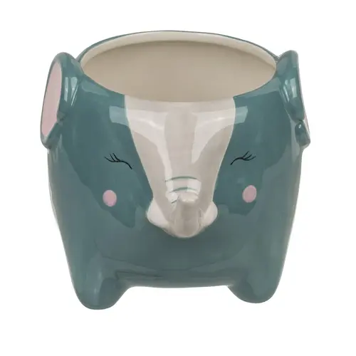 Декоративна керамична саксия, слон Декоративна керамична саксия, слон