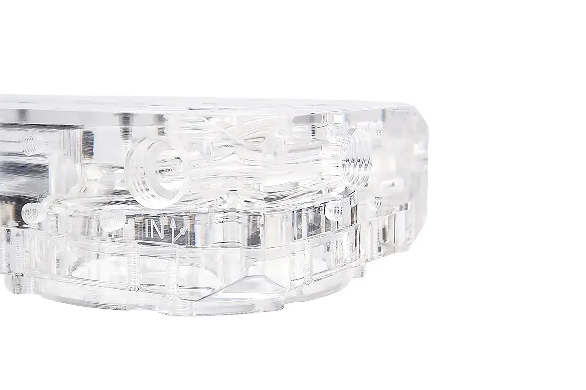 Adaptor cu filet interior și exterior Alphacool Eisdecke D5 Dual Acrylic Attachment 3x 1/4" - image 2
