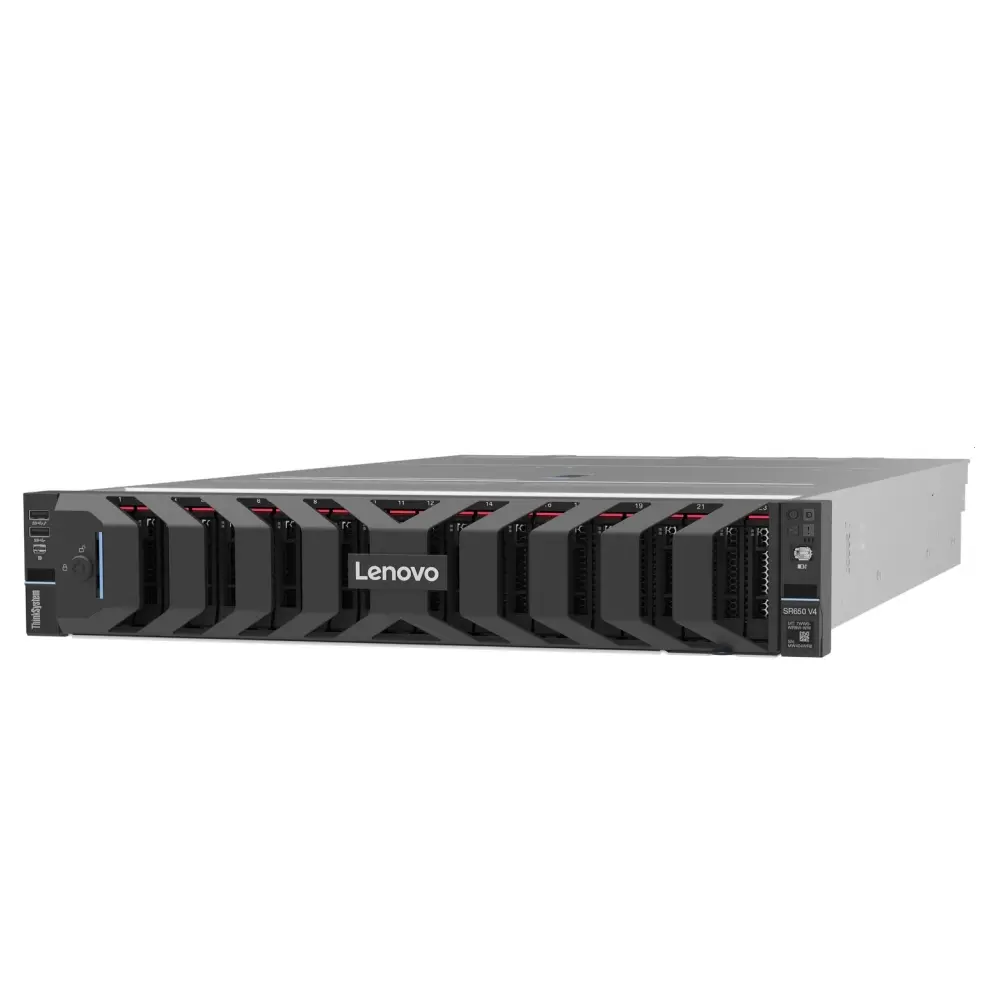 Сървър, Lenovo ThinkSystem SR650 V4, 1xIntel Xeon 6515P 16C 2.3GHz 150W, 1x32GB 2Rx8, ThinkSystem RAID 940-8i 4GB Flash PCIe Gen4 12Gb Adapter, 2x1300W, 8x2.5" Chassis (Standard)
