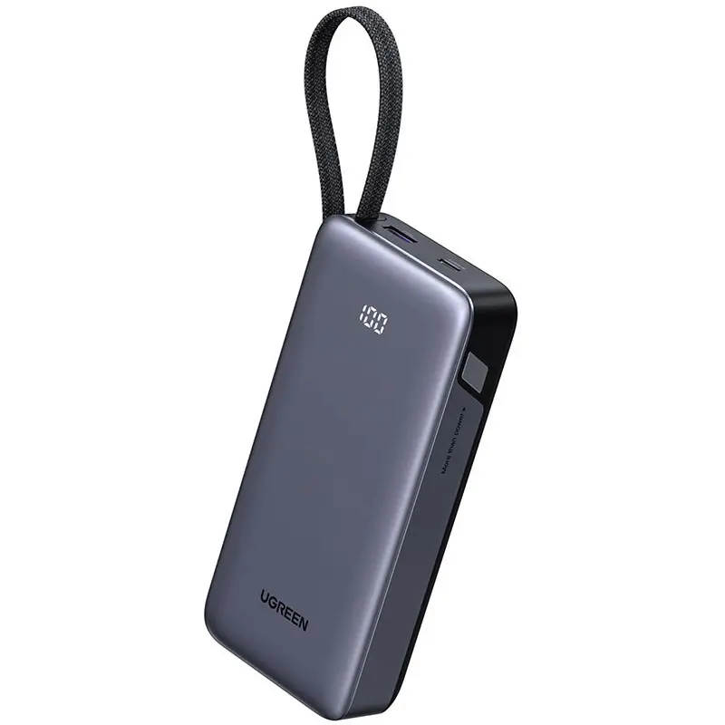 POWER BANK PB536 20 000mAh С ВГРАДЕН КАБЕЛ 45W UGREEN - СИВ