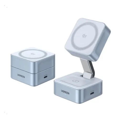 БЕЗЖИЧНО ЗАРЯДНО 2in1 MagFlow 25W Qi2 W752 UGREEN - image 1