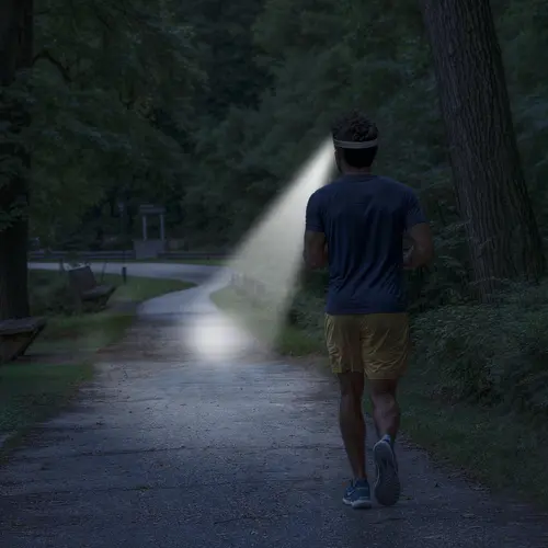 HAMA Фенер Челник HL200" LED, батерии, спорт, 4 режима - image 2