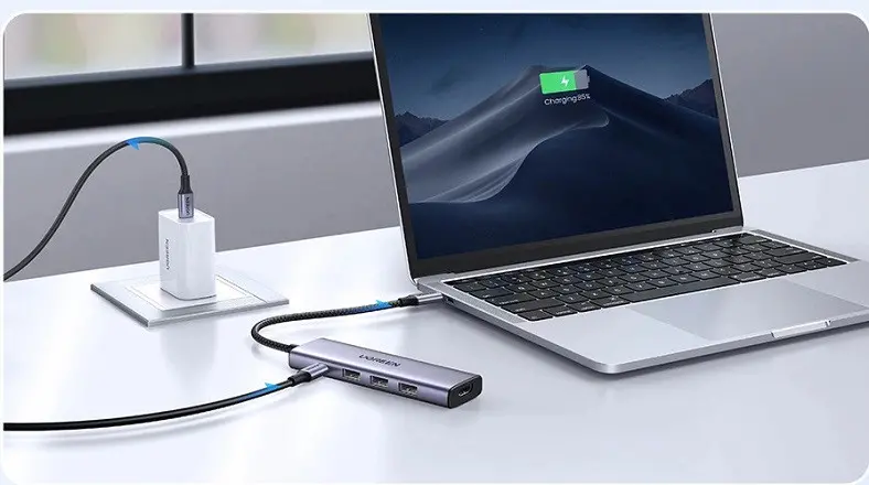 МУЛТИФУНКЦИОНАЛЕН АДАПТЕР 5in1 HDMI/USB A/C PD CM511 UGREEN - image 3