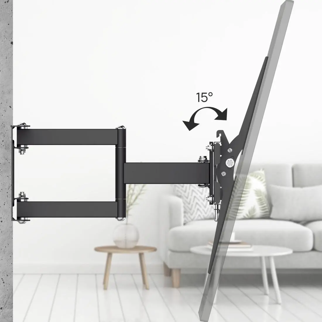 Стенна стойка за TV HAMA, 216 см (85”), до 50 кг, въртяща се, накланяща се, издърпваща се - image 12