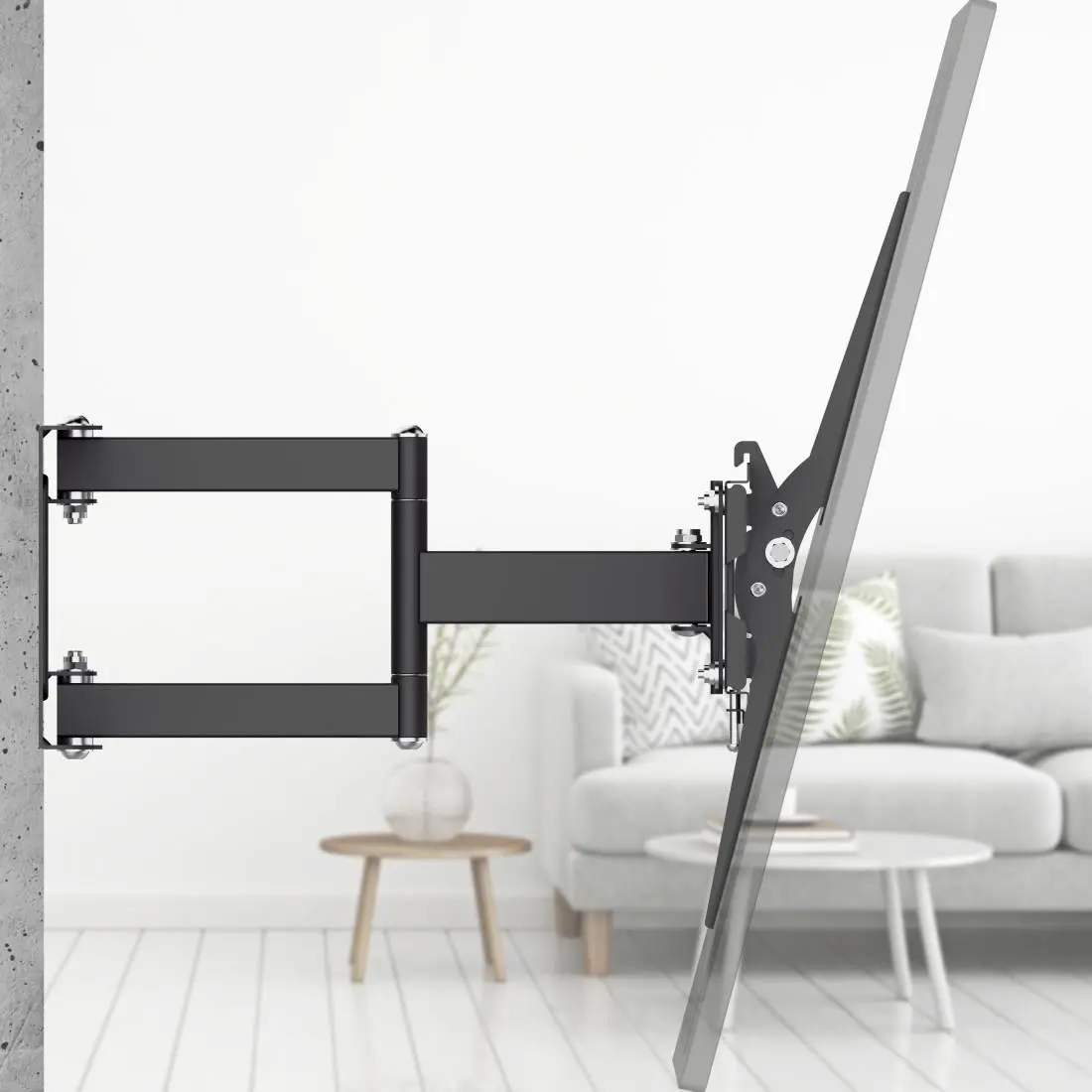 Стенна стойка за TV HAMA, 216 см (85”), до 50 кг, въртяща се, накланяща се, издърпваща се - image 5