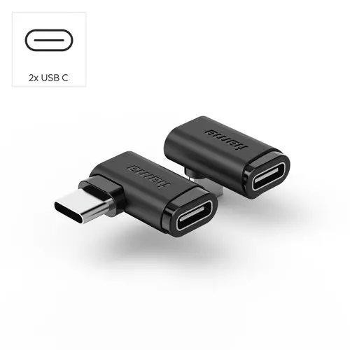 HAMA Адаптер 90°C USB-C, USB 3.2 Gen2, 10 Gbit/s, 5 A, 240 W, комплект от 2 - image 6