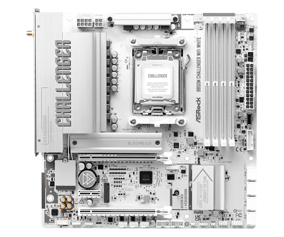 Placă de bază ASRock B850M CHALLENGER WIFI WHITE socket AM5