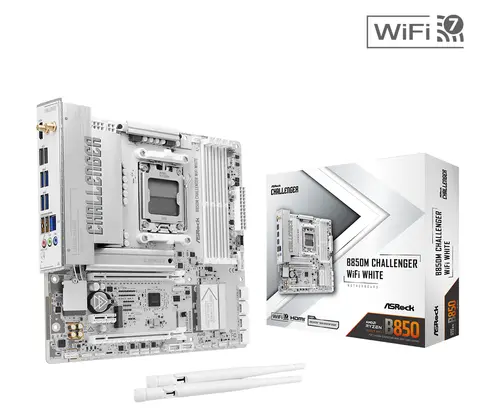 Дънна платка ASRock B850M CHALLENGER WIFI WHITE socket AM5 - image 4