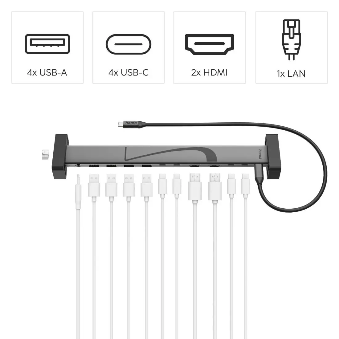 HAMA Докинг станция "Connect2Office Work" USB-C, 12 порта - image 8