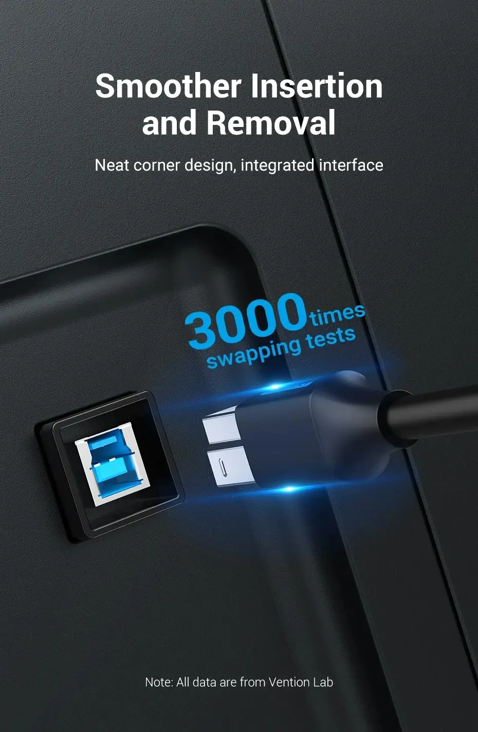 Vention Кабел USB 3.0 AM / BM - 0.5M Black - COOBD - image 7