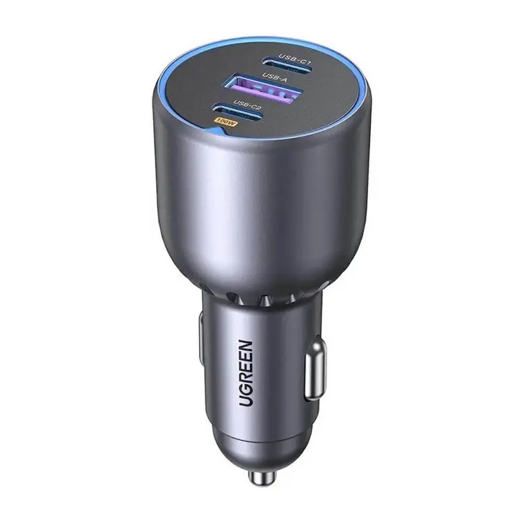 ЗАРЯДНО УСТРОЙСТВО ЗА КОЛА 2xUSB-C+1xUSB A 130W EC705 UGREEN - image 1