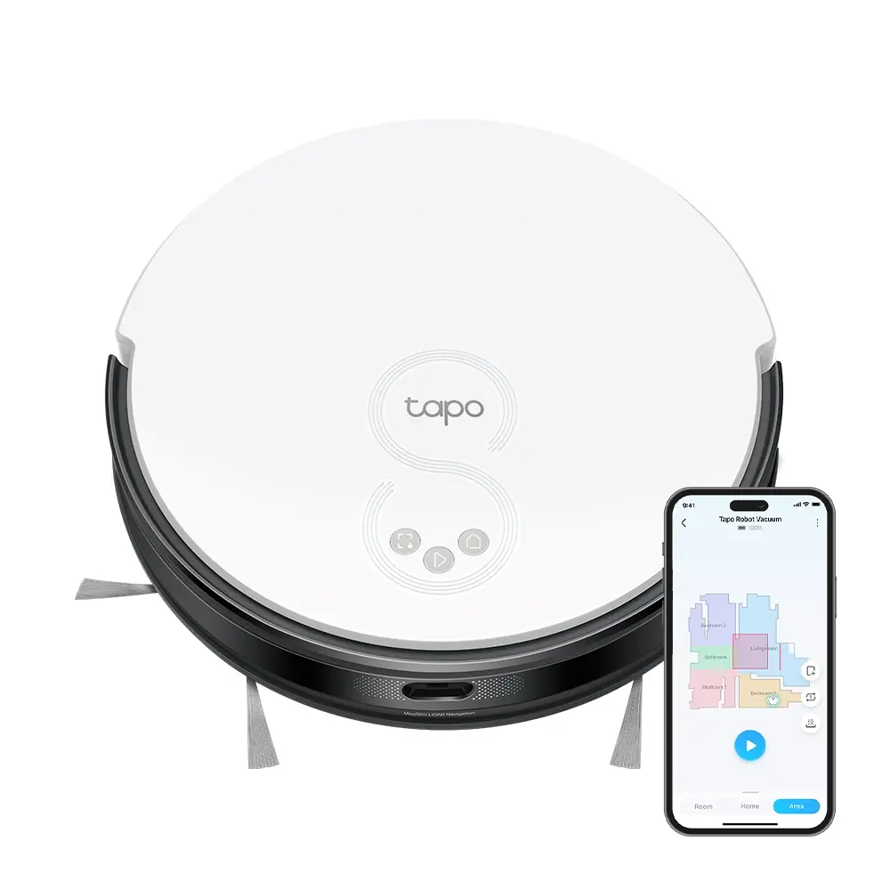 Прахосмукачка робот TP-Link Tapo RV20 Mop, MagSlim LiDAR, 2700pa, 3 часа, 7.8 cm
