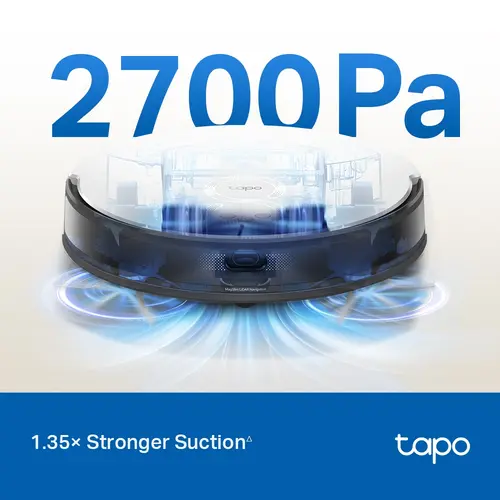 Прахосмукачка робот TP-Link Tapo RV20 Mop, MagSlim LiDAR, 2700pa, 3 часа, 7.8 cm - image 4