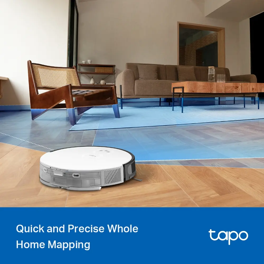 Прахосмукачка робот TP-Link Tapo RV20 Mop, MagSlim LiDAR, 2700pa, 3 часа, 7.8 cm - image 5