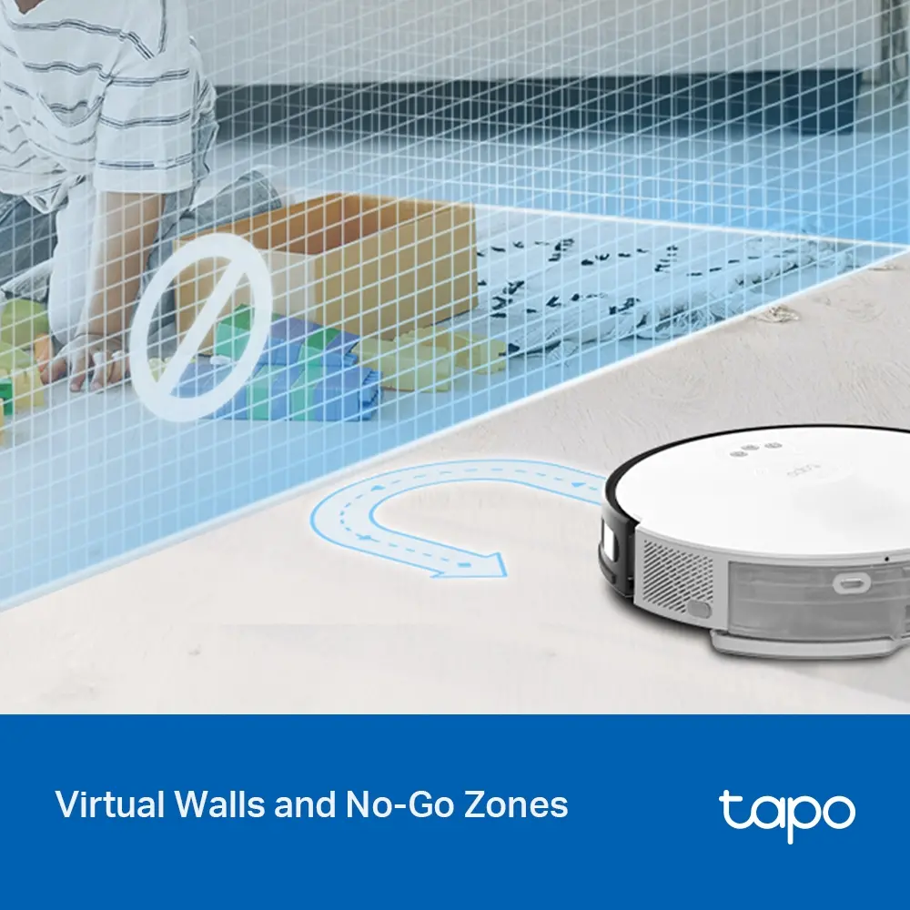 Прахосмукачка робот TP-Link Tapo RV20 Mop, MagSlim LiDAR, 2700pa, 3 часа, 7.8 cm - image 7