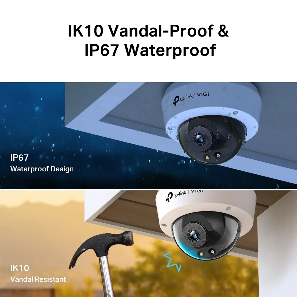 Камера TP-Link VIGI C240(2.8mm),4MP, куполна,Color, PoE/12V DC, IR до 30м.,ONVIF - image 7