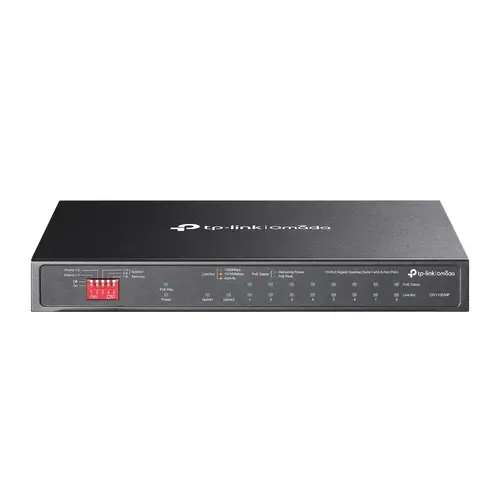 Комутатор TP-LinkDS110GMP, 8x1Gb PoE+, неуправляем, рак - image 1